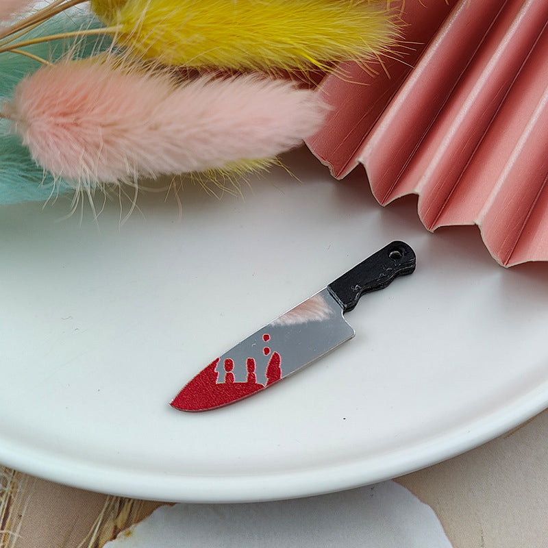 Halloween Scary Bloody Knife Ornament