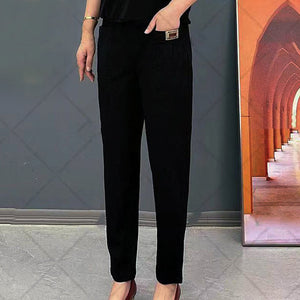 Women's Elastic Waist Cotton Pants