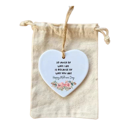 Ceramic Heart Hanging Ornament