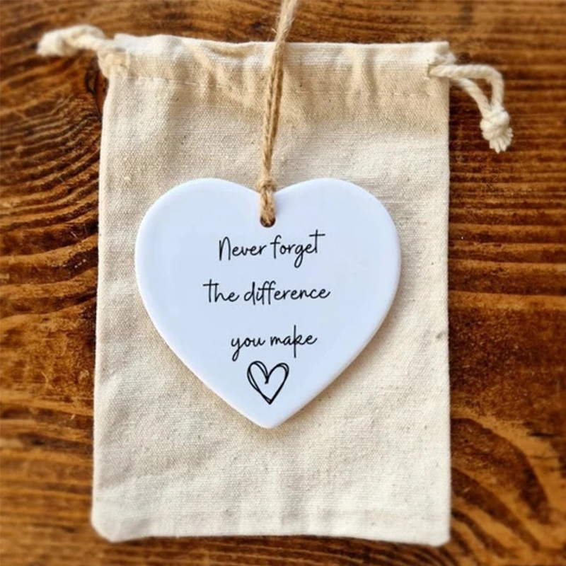 Ceramic Heart Hanging Ornament