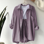 Women's Two-piece Long Sleeve Shirt Fashion Casual Suit