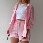 Women's Two-piece Long Sleeve Shirt Fashion Casual Suit