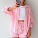 Women's Two-piece Long Sleeve Shirt Fashion Casual Suit