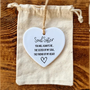 Ceramic Heart Hanging Ornament