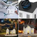 Outdoor hanging solar-powered bird feeder