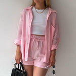 Women's Two-piece Long Sleeve Shirt Fashion Casual Suit