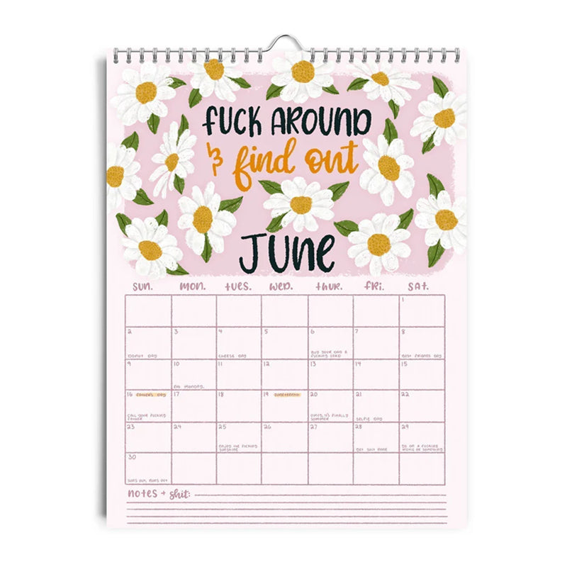 2025 Here We Fucking Go Again Calendar