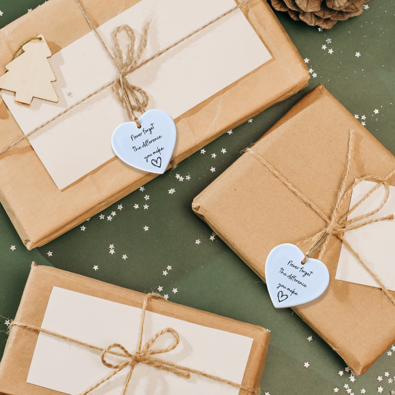 Ceramic Heart Hanging Ornament