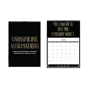 2025 Motivational Sarcastic Wall Calendar