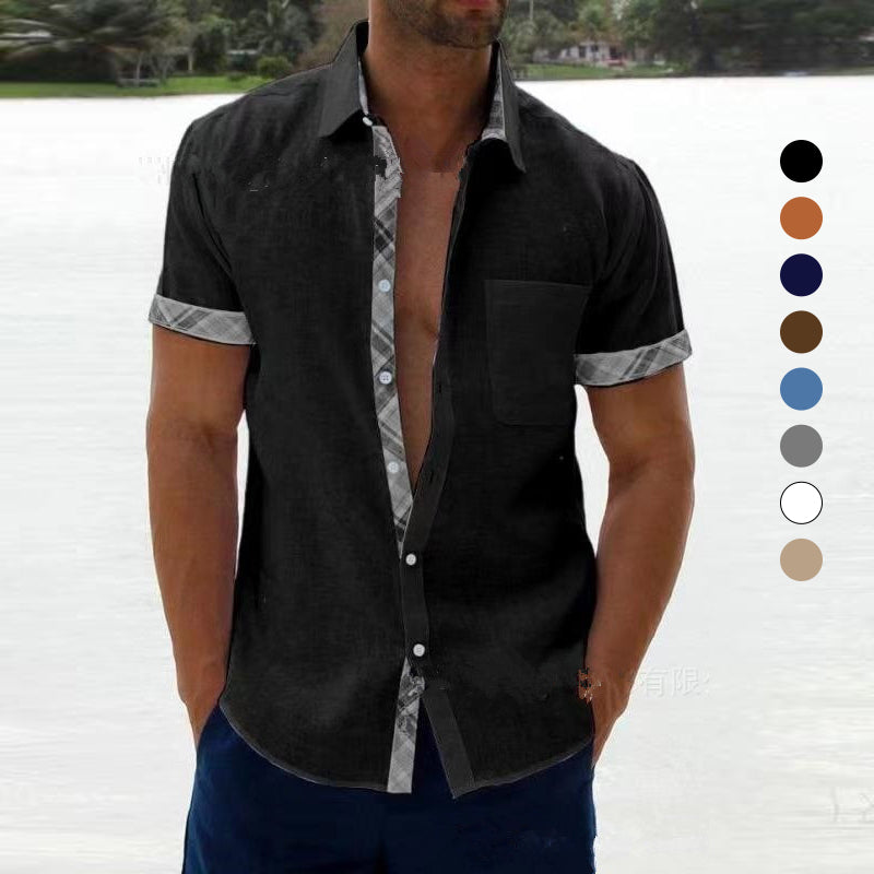 Men's Casual Plaid Collar Button Shirt