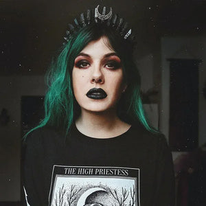 Labradorite Witchy Moon Crystal Crown