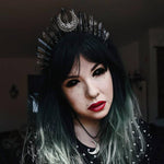 Labradorite Witchy Moon Crystal Crown