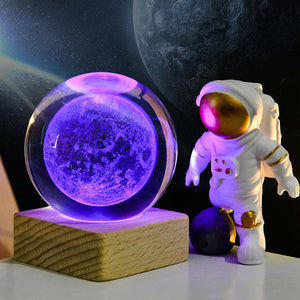 3D Galaxy Crystal Ball Nightlight Decorlamp