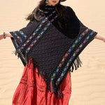 Women's Retro Pullover Tassel Shawl