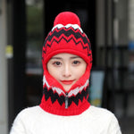 Knit Zipper Closure Winter Hat