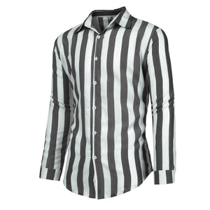 Men's Striped Button Long Sleeve Shirt