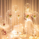 ❤️Valentine's Day Gift❤️ -  LED Luminous Rose Balloon Boba Bouquet