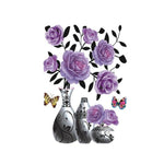 3D Stereo Vase Wall Sticker Self-adhesive