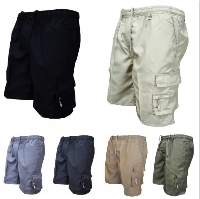 Men's Casual Elasticated Waist Cargo Shorts