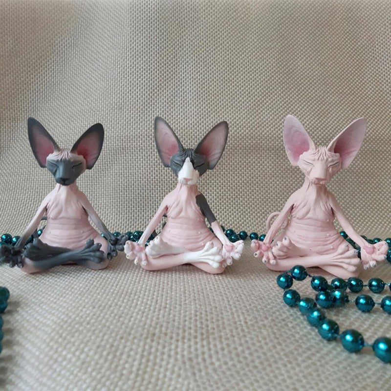 Sphynx Cat Yoga Statue