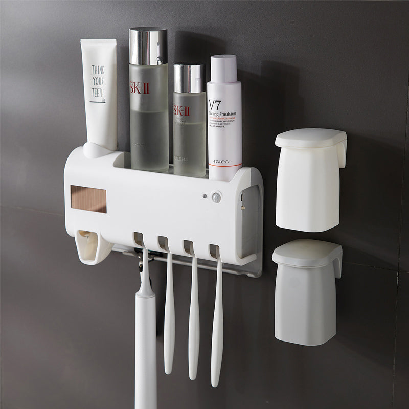 UV Light Sanitizer Toothbrush Holder (With Two Cups)