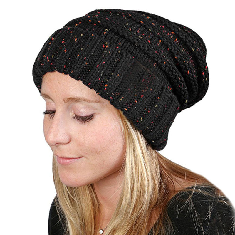 Plain Ruched Rib Knit Band Beanies