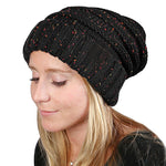 Plain Ruched Rib Knit Band Beanies