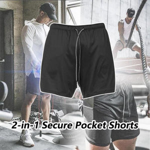 2-in-1 Double-layer Fitness Quick-drying Pants