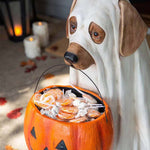 Halloween Pumpkin Ghost Candy Bowl Holder