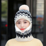 Knit Zipper Closure Winter Hat