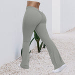 Women's High Waist Ruched Flared Sports Leggings