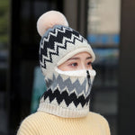 Knit Zipper Closure Winter Hat