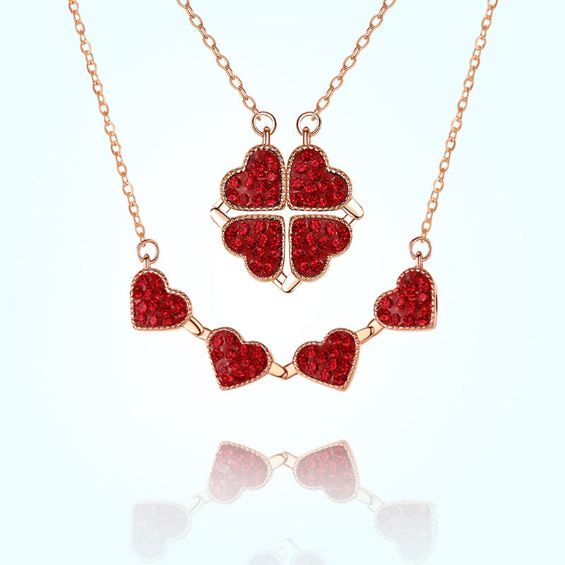 Four Leaf Heart Shape Lucky Necklace  - 🔥🔥Pre-sale For A Limited Time With The Lowest Discount