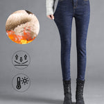 Womens Winter Fleece Lined Stretchy Jeggings