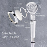 4-mode Handheld Pressurized Shower Head with Pause Switch