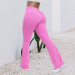 Women's High Waist Ruched Flared Sports Leggings