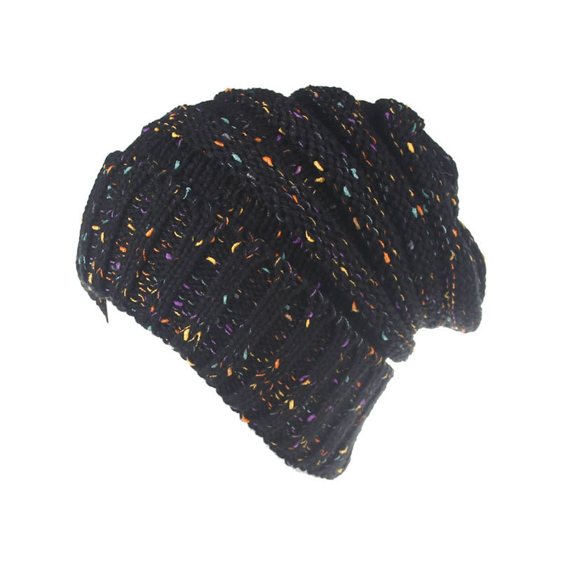 Plain Ruched Rib Knit Band Beanies