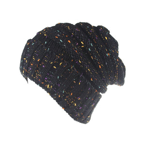 Plain Ruched Rib Knit Band Beanies