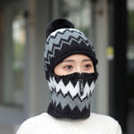Knit Zipper Closure Winter Hat