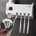 UV Light Sanitizer Toothbrush Holder (With Two Cups)