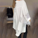 Letter Print Fashion Lapel Shirt
