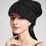 Plain Ruched Rib Knit Band Beanies