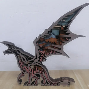 3D Wooden Animal Carving Handcraft Gift (With Lights)