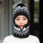 Knit Zipper Closure Winter Hat