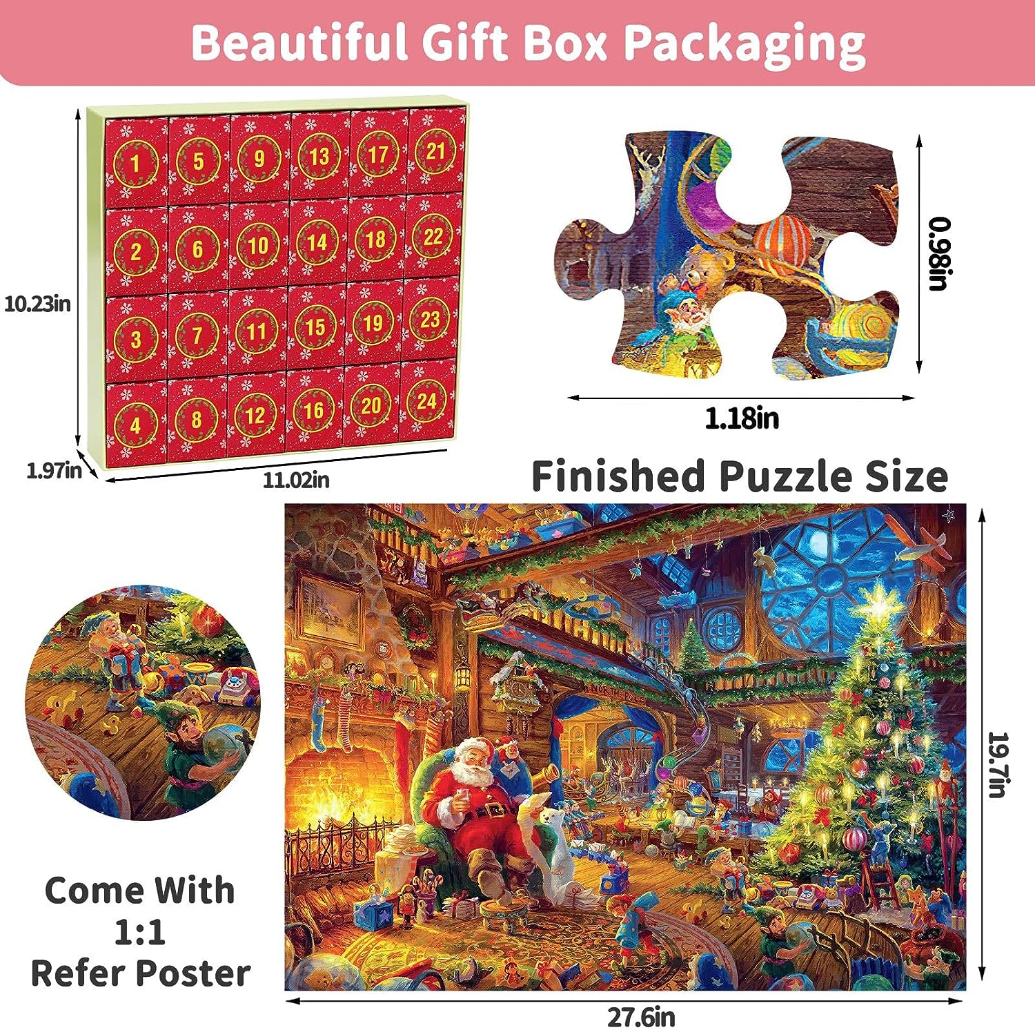 Advent Calendar 2023 Christmas Jigsaw Puzzles——🎅🎅The best solution for Christmas gifts