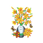 3D Stereo Vase Wall Sticker Self-adhesive