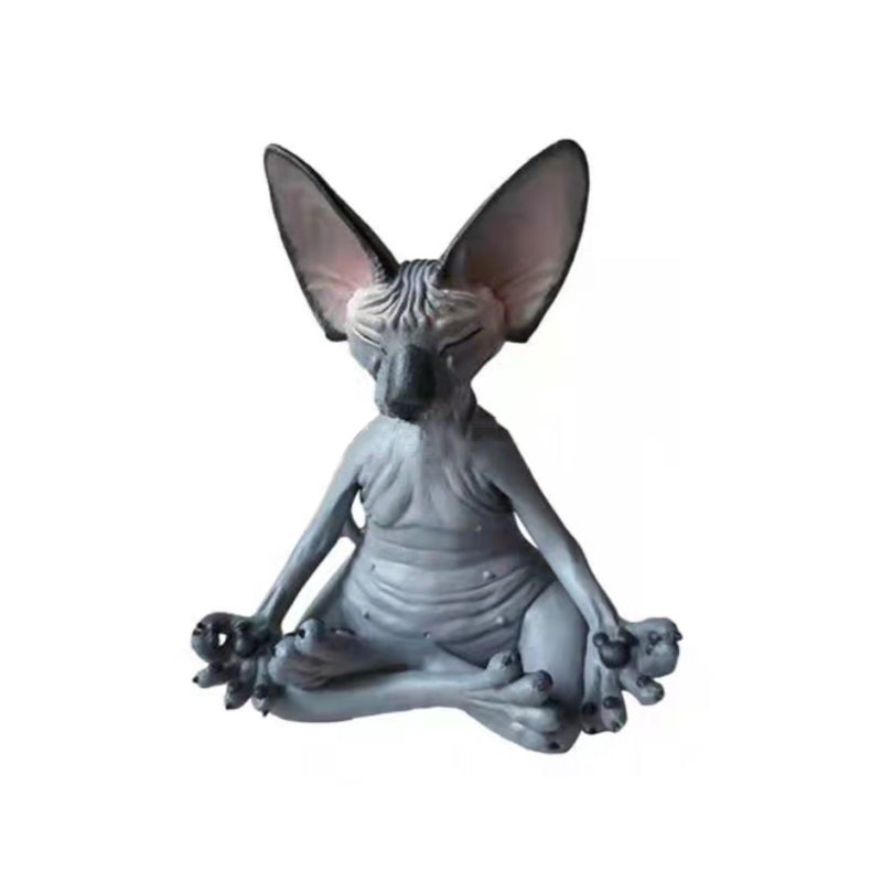 Sphynx Cat Yoga Statue