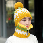 Knit Zipper Closure Winter Hat