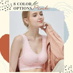 Front Cross Side Buckle Lace Bra