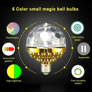 LED Disco Ball Colorful Rotating Bulb